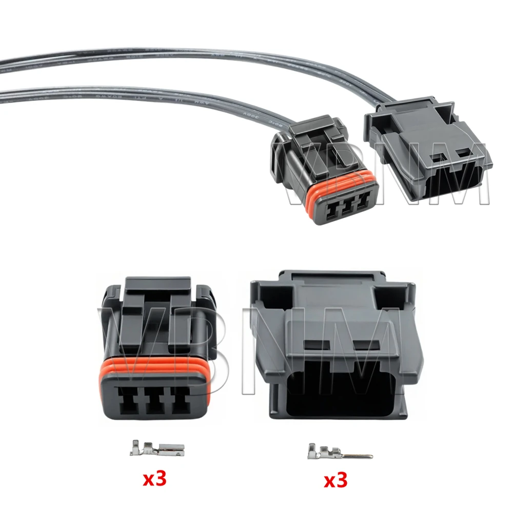 3 Pin MX19003P51 MX19A003S51 Female or Male Auto Waterproof Connector Car Rearview Mirror Heating Wire Harness Plug Socket
