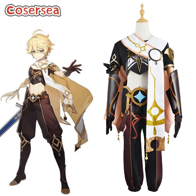 

Cosersea Traveler Aether Косплей Костюм Игра Genshin Impact Traveler Aether Хэллоуин Мужская Униформа Карнавальный Вечерний Наряд Полный комплект