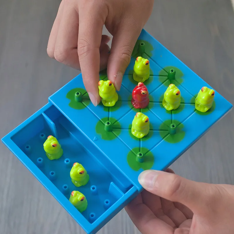 

Little Frog Adventures Creative Fun Game Checkers Children's Intelligence Problem Solving 40 Levels Reasoning Tabletop Game Toys