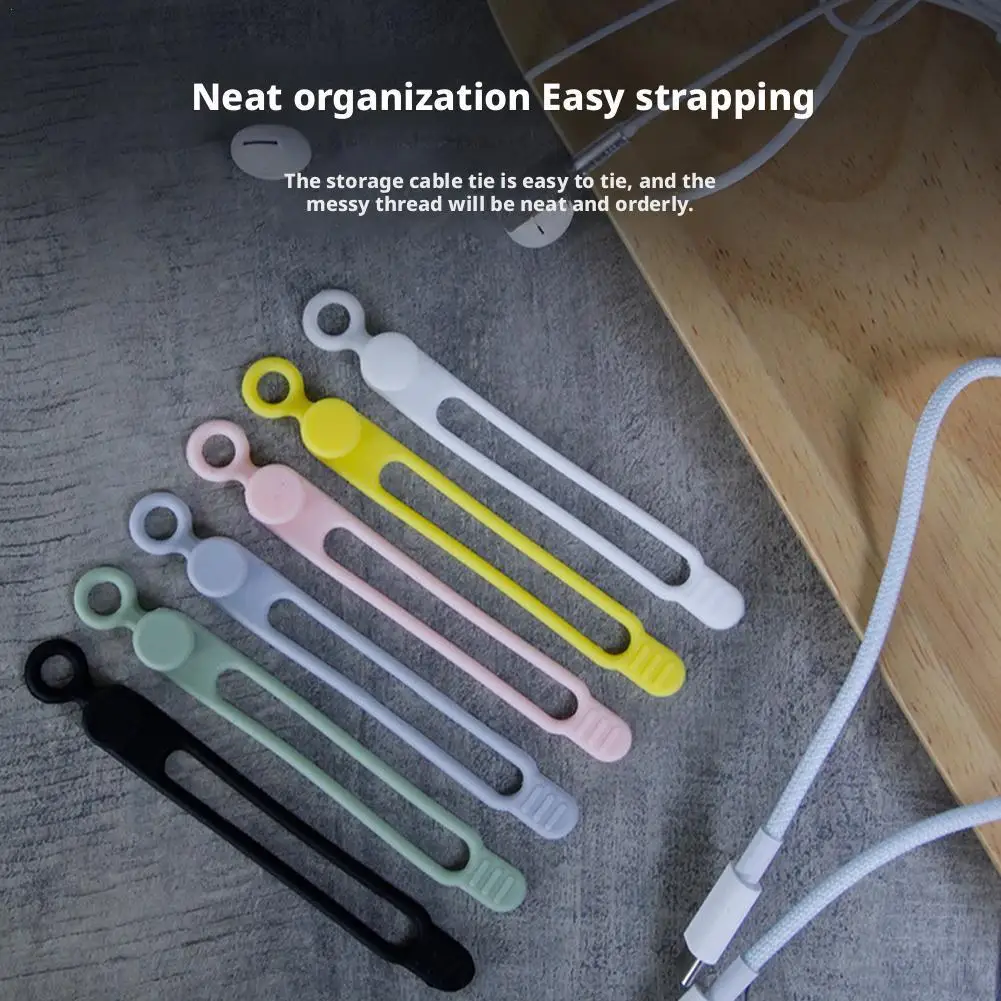 

Многоразовые силиконовые кабельные стяжки, мягкие эластичные ремни-органайзеры для проводов, комплект для управления шнуром для домашнего офиса, дорожный держатель для инструментов