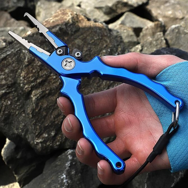 Y113 Многофункциональные щипцы для контроля рыбы Рыболовные плоскогубцы из алюминиевого сплава 6,5 дюйма Удалить резак для крючка и кольца