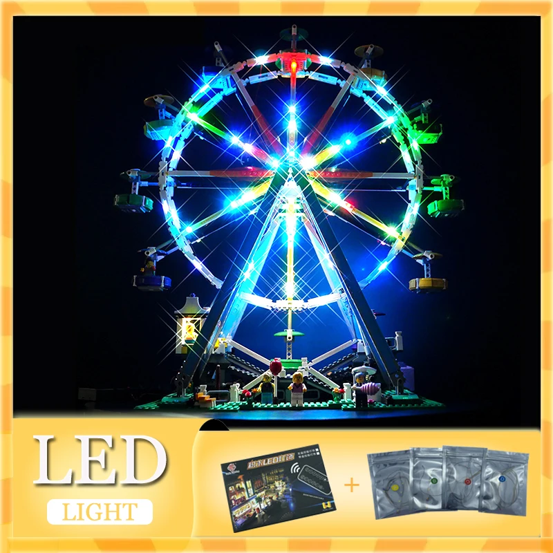 DIY LED Light Kit For LEGO 10247 Ferris Wheel Building Block Gift（Only LED Light,Without Blocks Model）