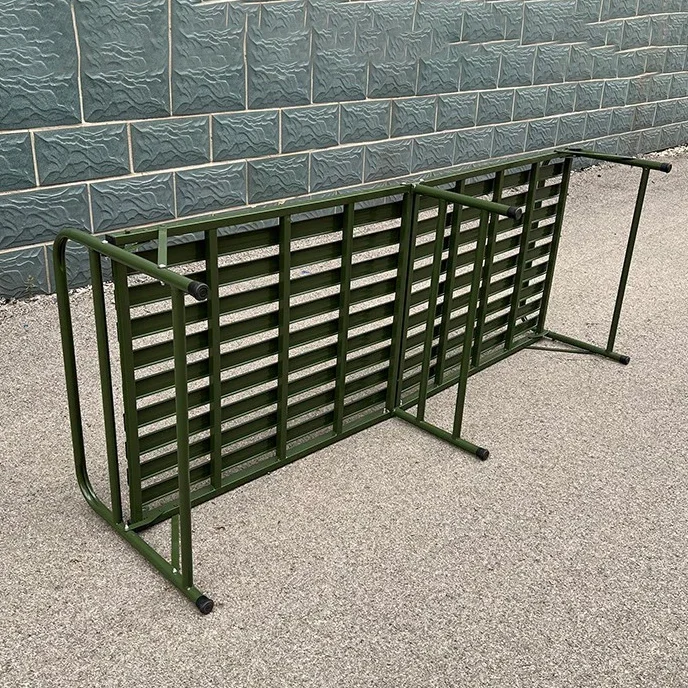 New All-in-one Steel Plastic Single Bed Foldable Easy to Carry Bed Foldable Portable Nap Single Bed
