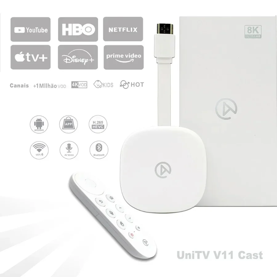 Brasileira UNITV V11 Aparelho Conversor de Smart Tv Box Android 11