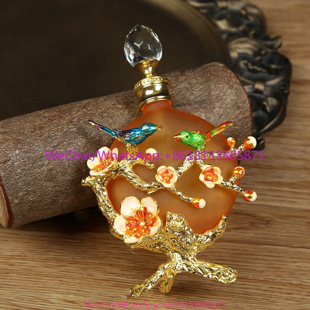 30ML luxury retro sub-packaging glass bottle empty box dresser jewelry ornament