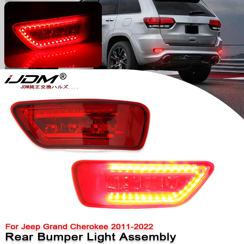 

For Jeep Grand Cherokee 11-20 For Jeep Compass For Dodge Journey Rear Bumper Reflector Lights Function as Tail or Rear Fog Light