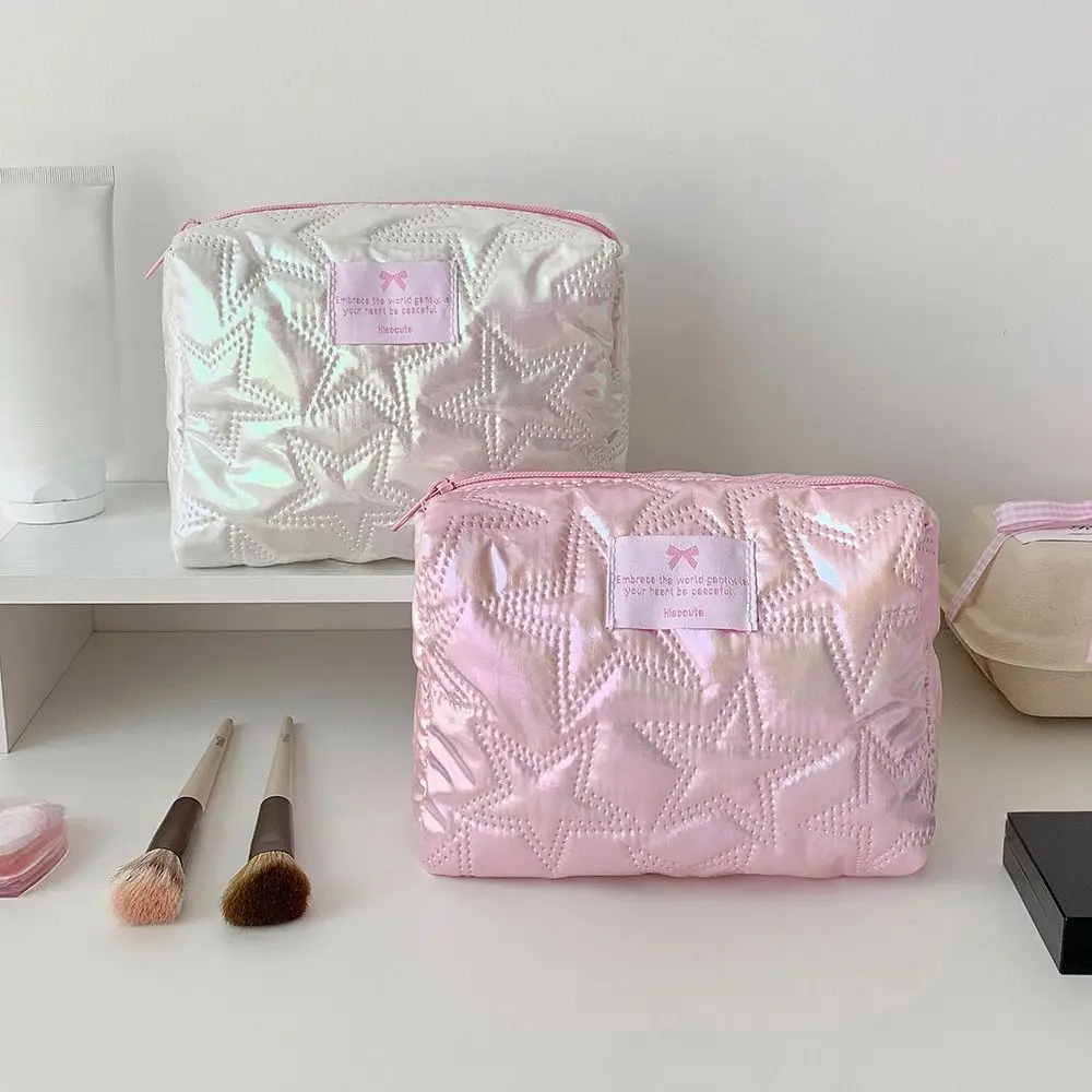 

Новая косметичка со звездным дизайном, перламутровая косметичка большой емкости, портативная дорожная сумка для хранения для женщин