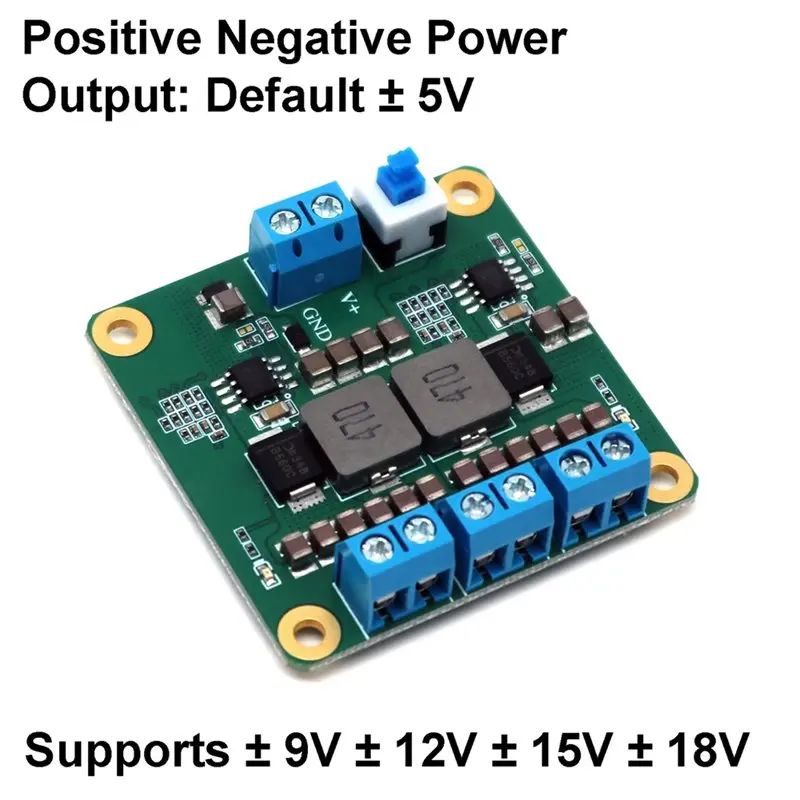 WORTHOWN-4A DC-DC Positive Negative Dual Power Supply 5-42V To 5V 9V 12V 15V 18V Buck Converter Voltage Regulator Module