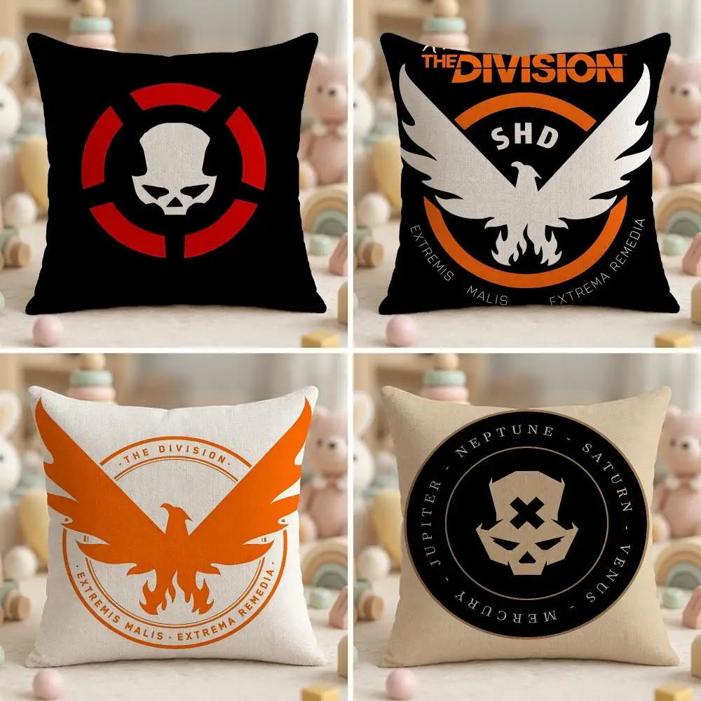 Super Game T-Tom Clancy's The DivisionS Cushion Cover Ultra Soft Throw Pillow Cover Skin Friendly for Sofa Bed Home Decor Gift