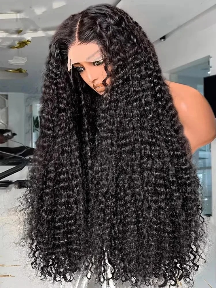 

250 Density 13x6 Hd Lace Frontal Wigs Brazilian 32 34 Inch Deep Wave Curly Human Hair Wigs 100% For Black Women Preplucked