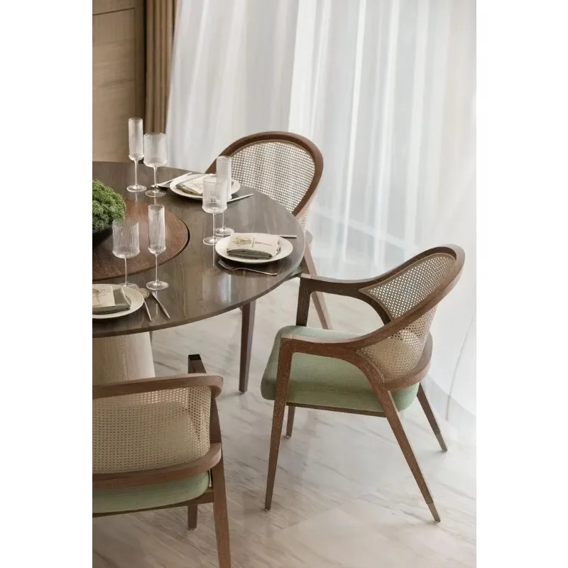 Low Price Fast Food Hot Selling Commerce Furniture Indoor Leather Wood Kitchen Restaurant Dining Dinner Chair