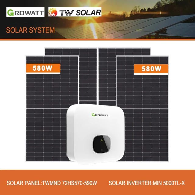 Home Kit Grid Photovoltaic Solar Panel With Battery and Inverter Array Energy System on Grid 5kw