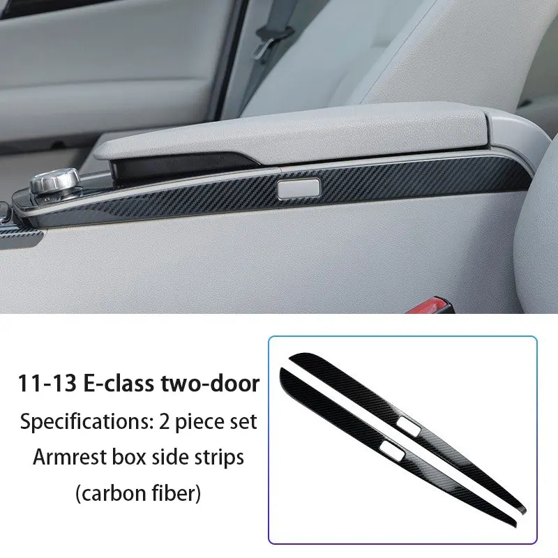 Carbon Fiber Interior Accessories Car Center Console Gear Shift Panel Cover For Mercedes Benz E Class W212 C207 Coupe 2009-2013