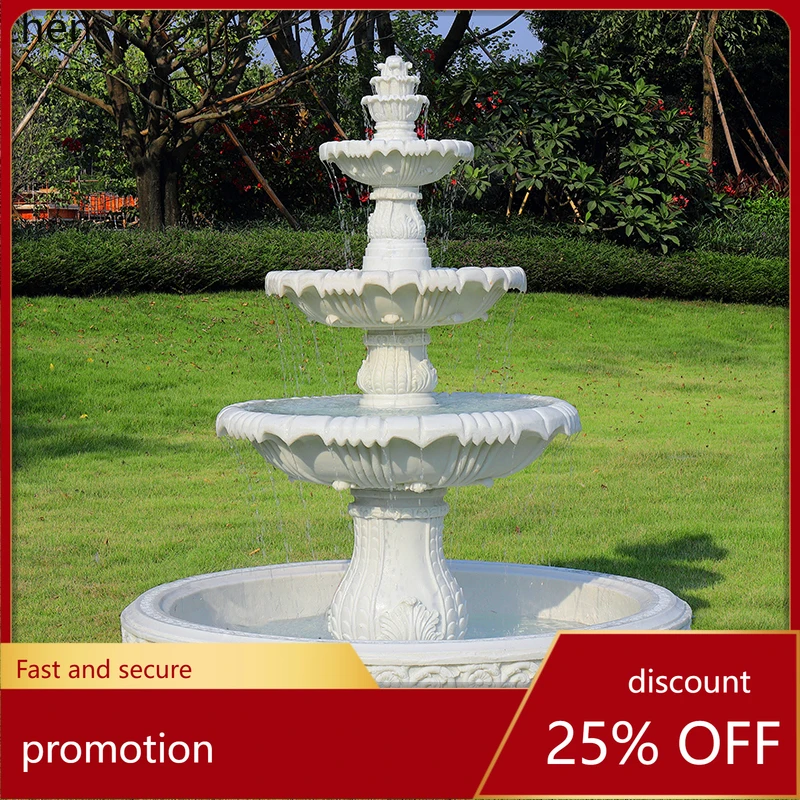 

HT wedding fountain garden outdoor courtyard water feature flowers wishing pool