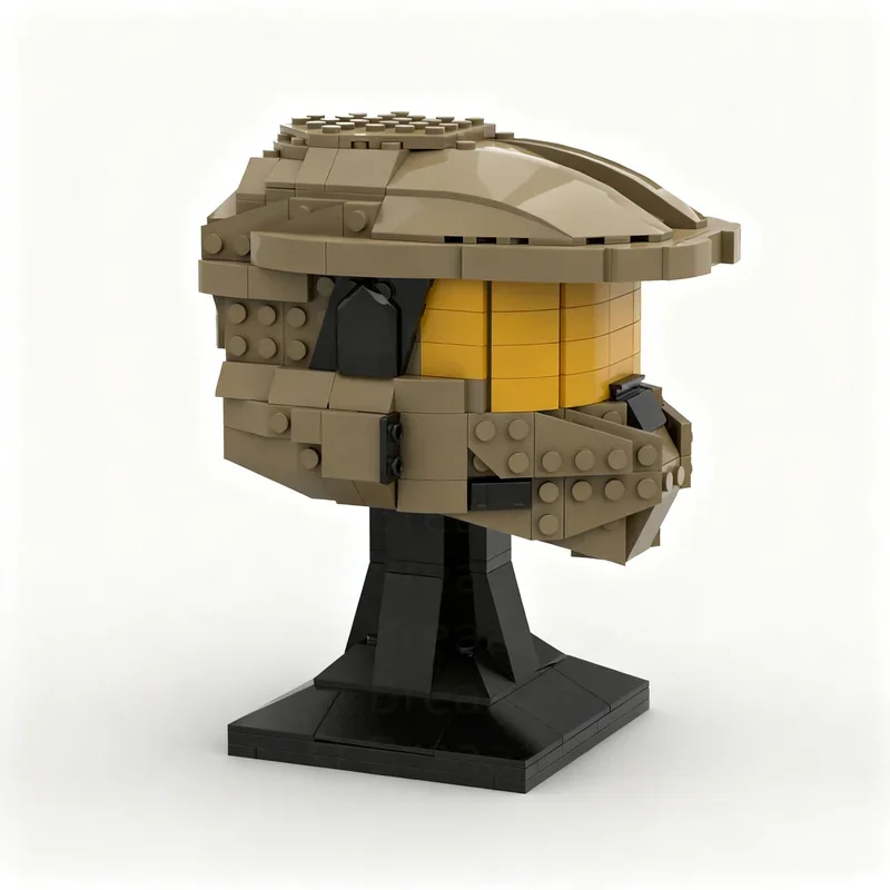 418PCS Space Game Movie Haled MOC John 117 Master Chief Helmet Model DIY Creative Display Assembly Building Blocks Birthday Gift