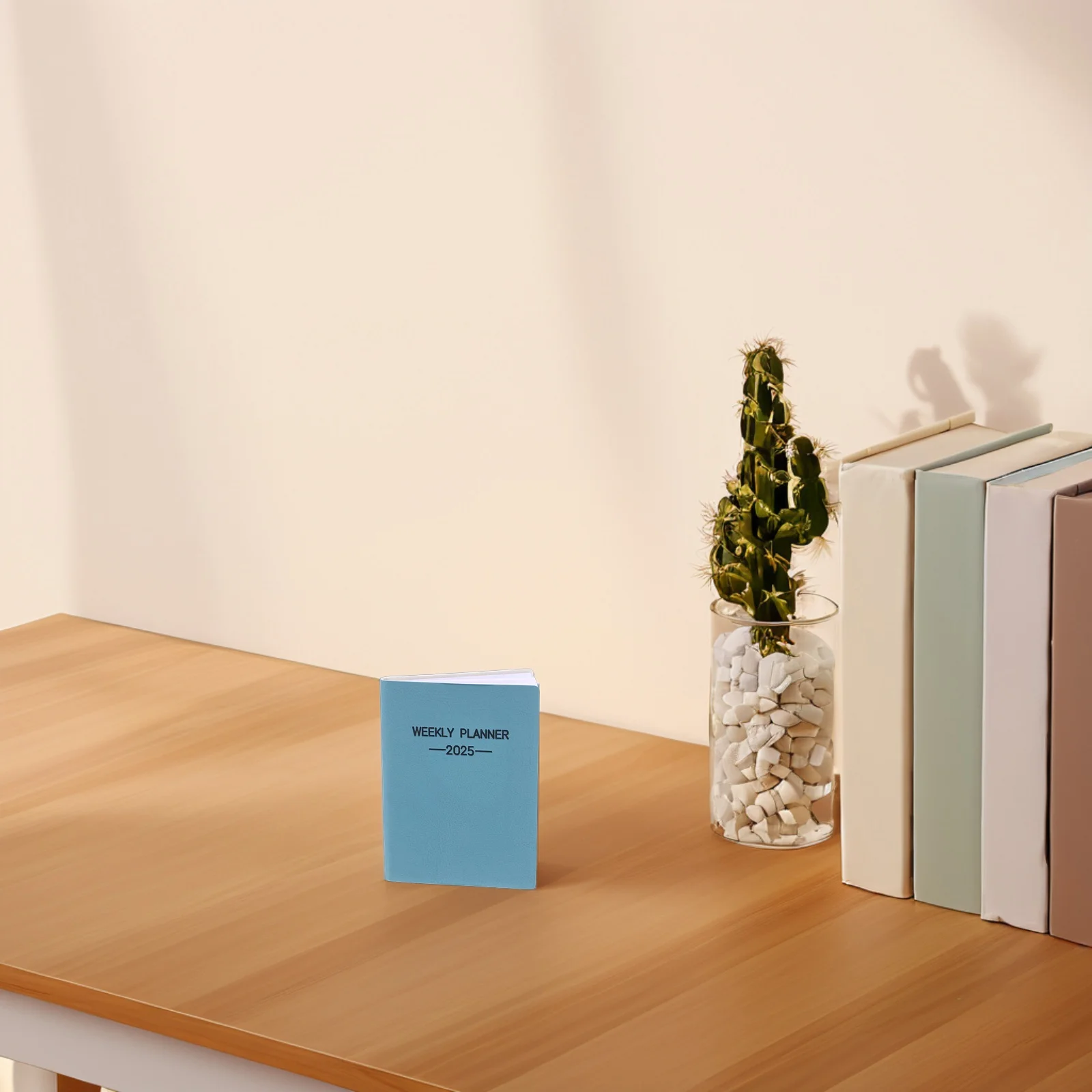 Store Pocket Weekly Planner Small Calendar Book Portable Light Green Paper Office