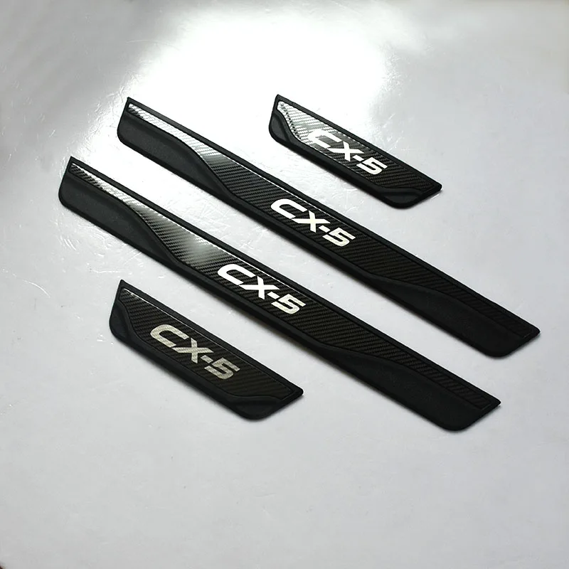 FIT For Mazda CX-5 Cx5 2013 2015 2017 2018-2022 Door Sill Scuff Plate Welcome Pedal Stainless Steel Car Styling Car Accessories