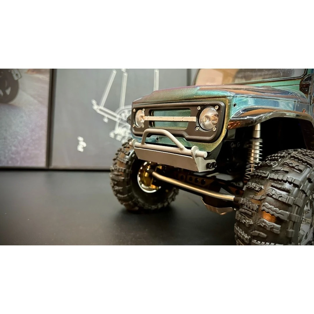 For VP VS4-10 Phoenix 1/10 RC Off Road Crawler Titanium Alloy Front Bumper Custom Model Number Decorative Styling Upgrade Parts
