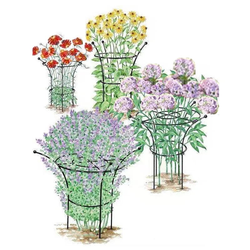 

Wrought iron outdoor hydrangea blue snowflake rose stand climbing vine frame support frame fixed flower bracket