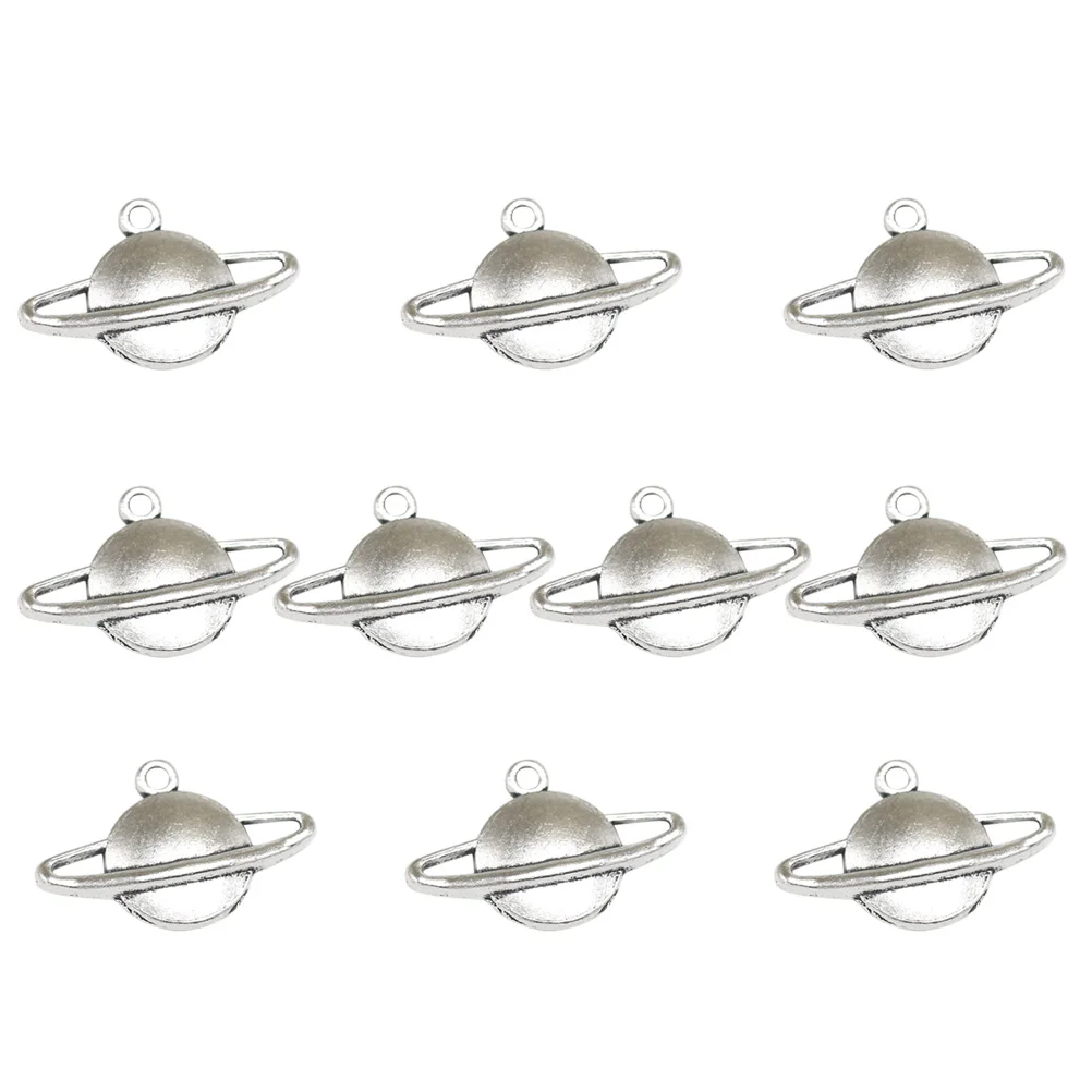 

10pcs Retro Pendant Necklace Jewelry Making Charms Diy Planet Accessories For Keychains Scrapbooking Cosplay Crafts