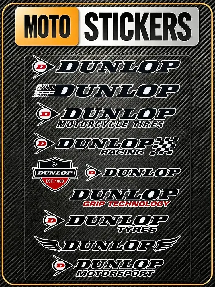 

Светоотражающая водонепроницаемая наклейка-стикер FOR DUNLOP для маскировки царапин, подходит для автомобиля, мотоцикла, шлема, стакана для воды, холодильника