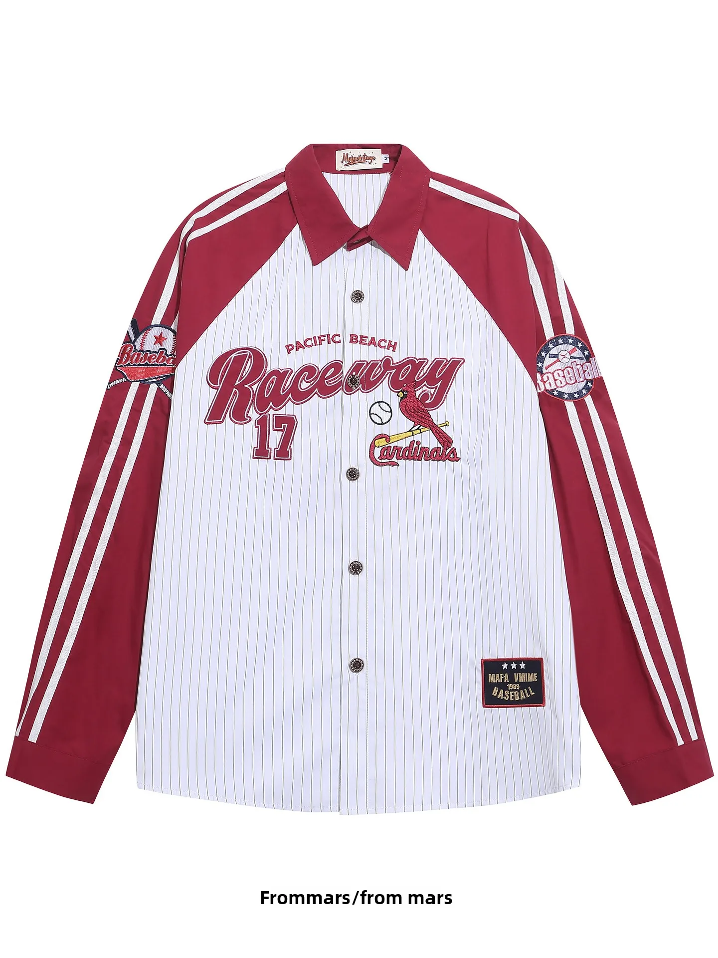 

Loose Long Sve Striped Contrast Color Casual irt from Youth Faion Breathable Polyester Spring Autumn ex