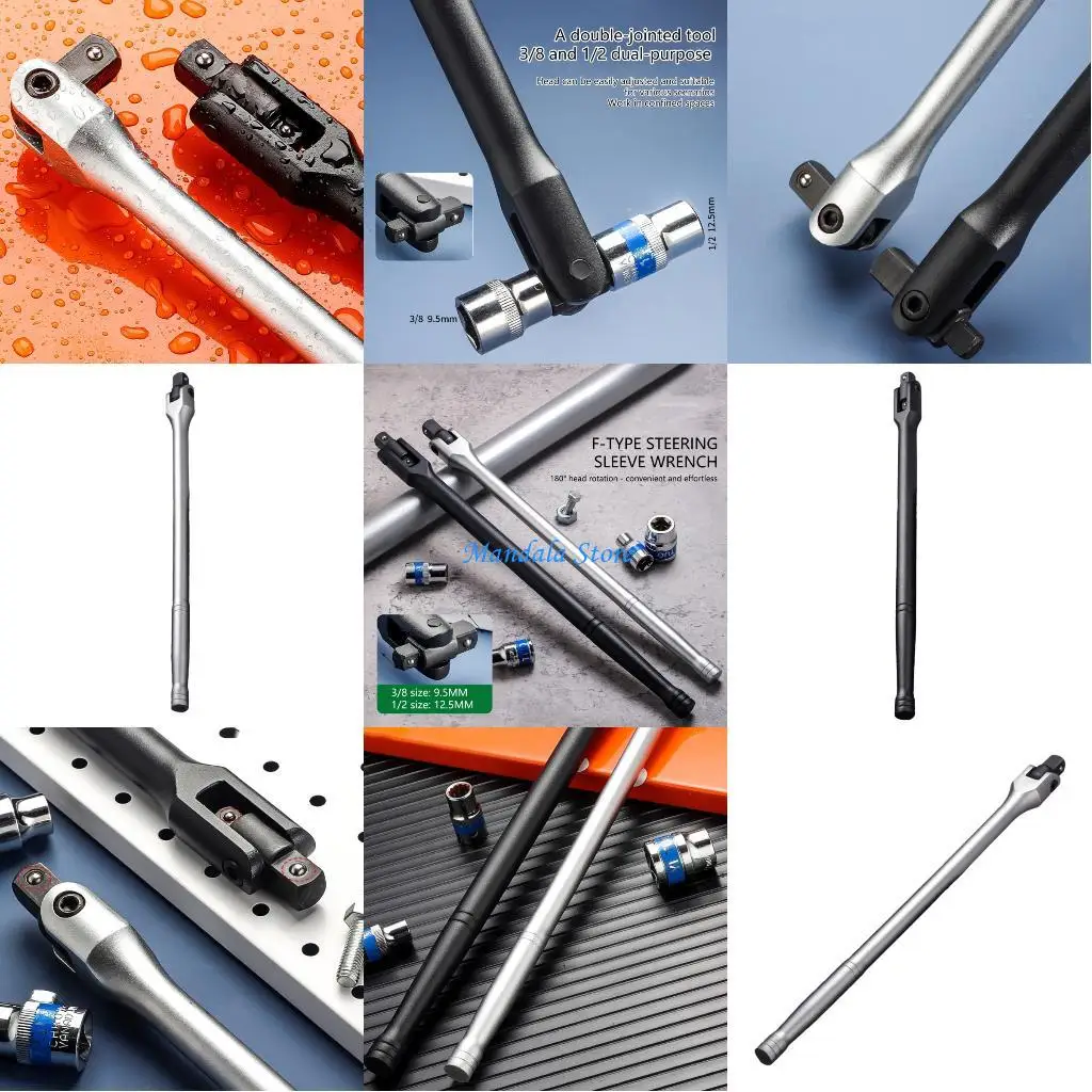 

U2JC Ergonomic Ratcheting Socket Wrench Tool 90° Rotating For Space Constrained Areas