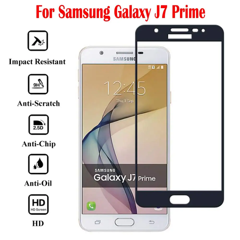 2pcs 9h 3d gehärtetes Glas mit voller Abdeckung für Samsung Galaxy J7 Prime Displays chutz folie für Samsung Galaxy J7 Prime HD Glas