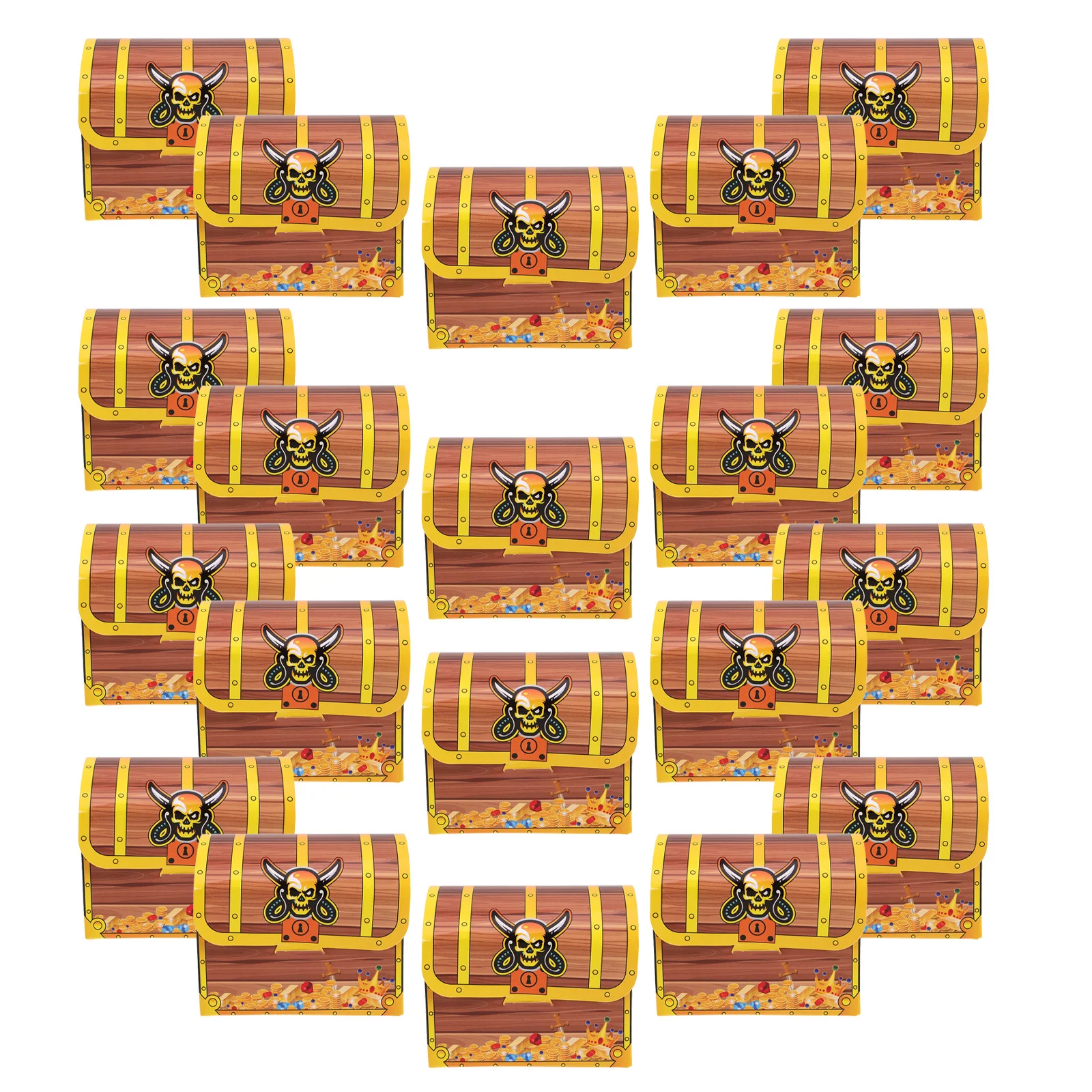 

20 Pcs Pirate Party Favors Treasure Chest for Candy Prop Decorations Boxes Vintage Style Small