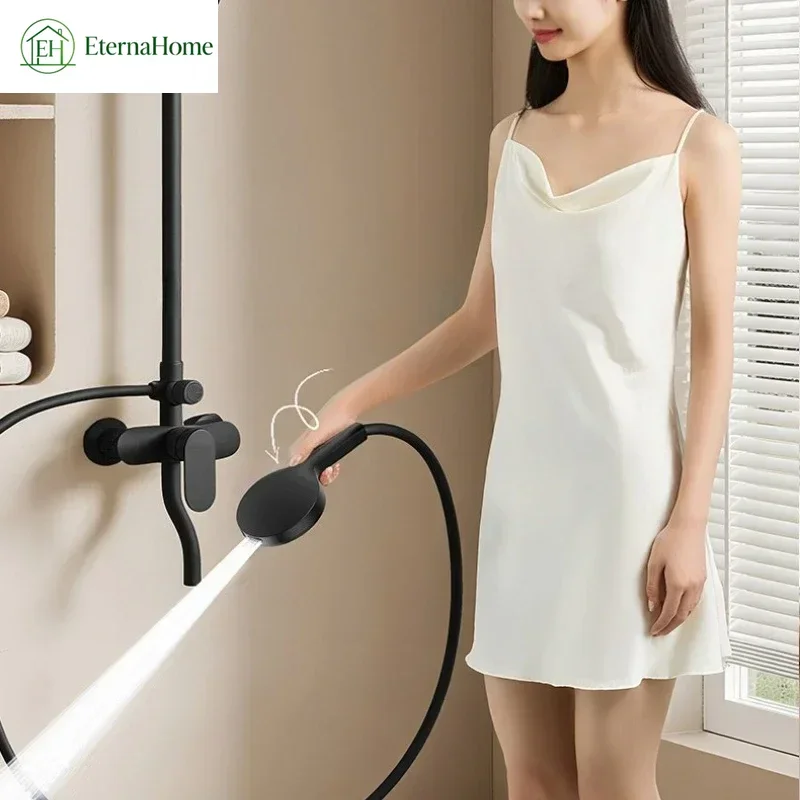 black-household-pressurized-shower-head-large-water-output-bathroom-shower-shower-head
