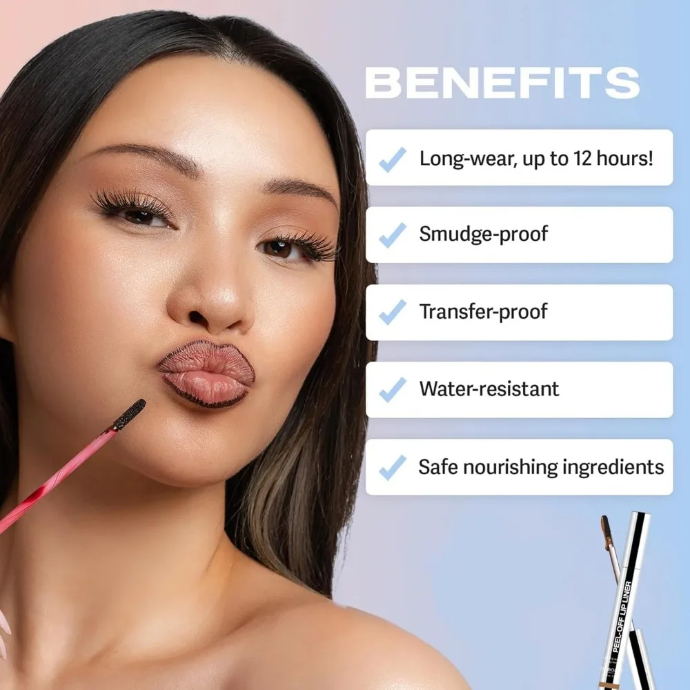 립 스테인 필 오프 립 스테인 오래 지속되는 방수 필 오프 립 라이너 스테인 스머지 립 틴트 스테인 필 오프 립스테인 필 오프