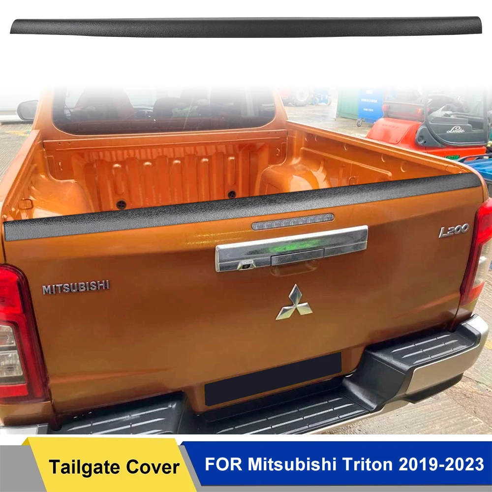 Tailgate Cover Rear Tail Gate Trim For Mitsubishi Triton L200 MR 2019-2023 Matte Black Exterior Upgrade Car Styling Accessories