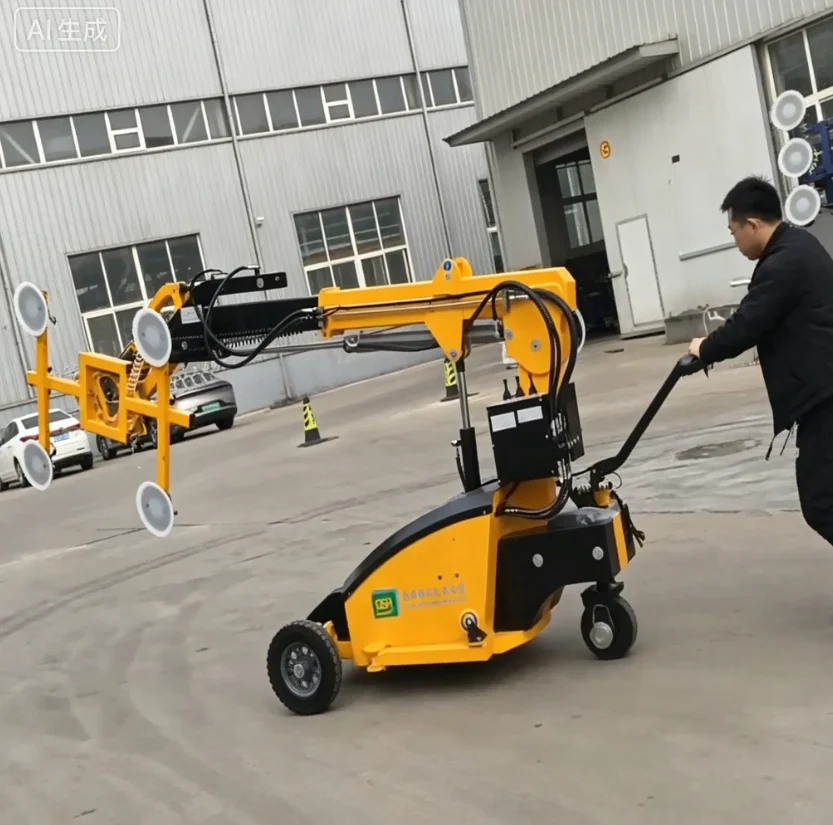 Customized 500Kg 600Kg Robot Crane Electric Suction Cups Lifter For Metal Sheet And Glass