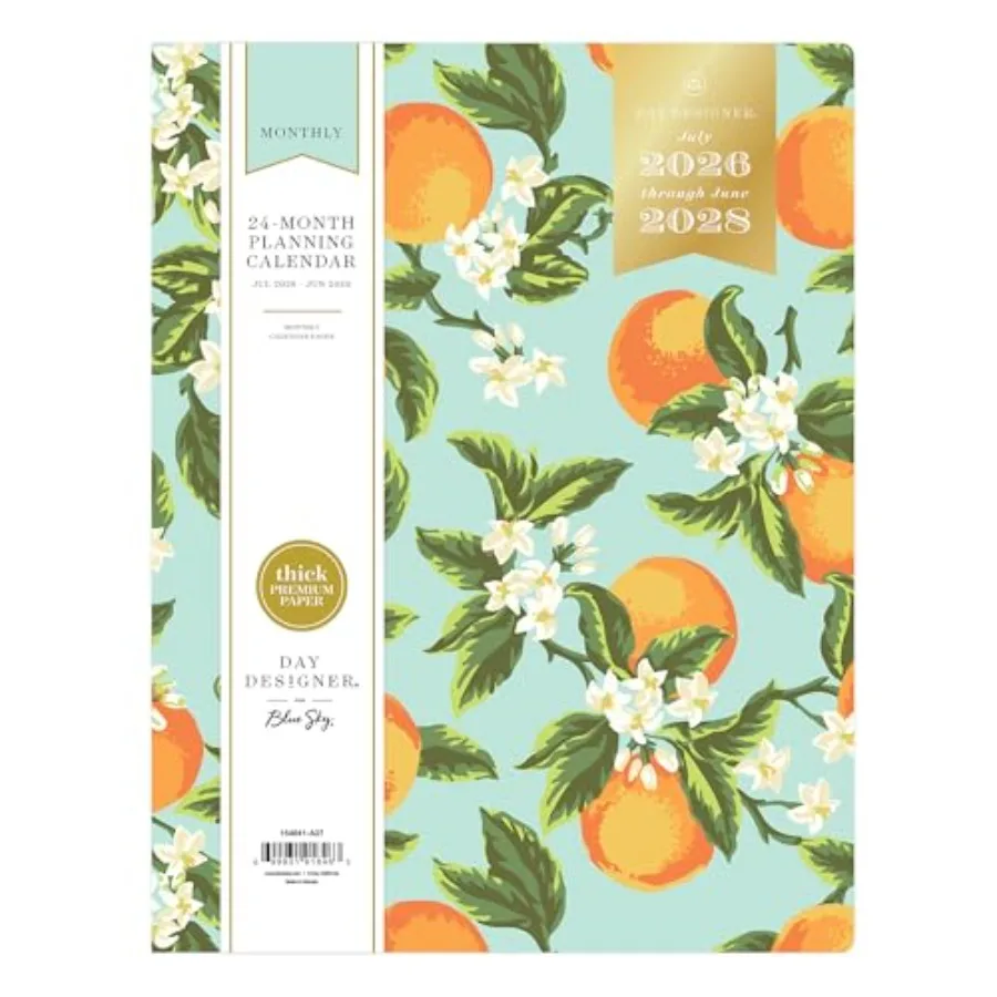 

Day Designer 2026-2028 Monthly Academic Year 24 Month Planner Calendar, July 2026 - June 2028, 8. 11", Flexible Cover, Stapled