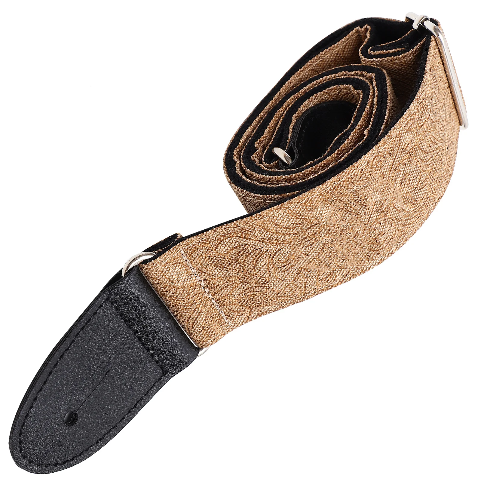 

Electric Guitar Strap Replacement Adjustable Bass Sling Durable Cotton PU Material Comfortable Shoulder Belt Guitar Strap