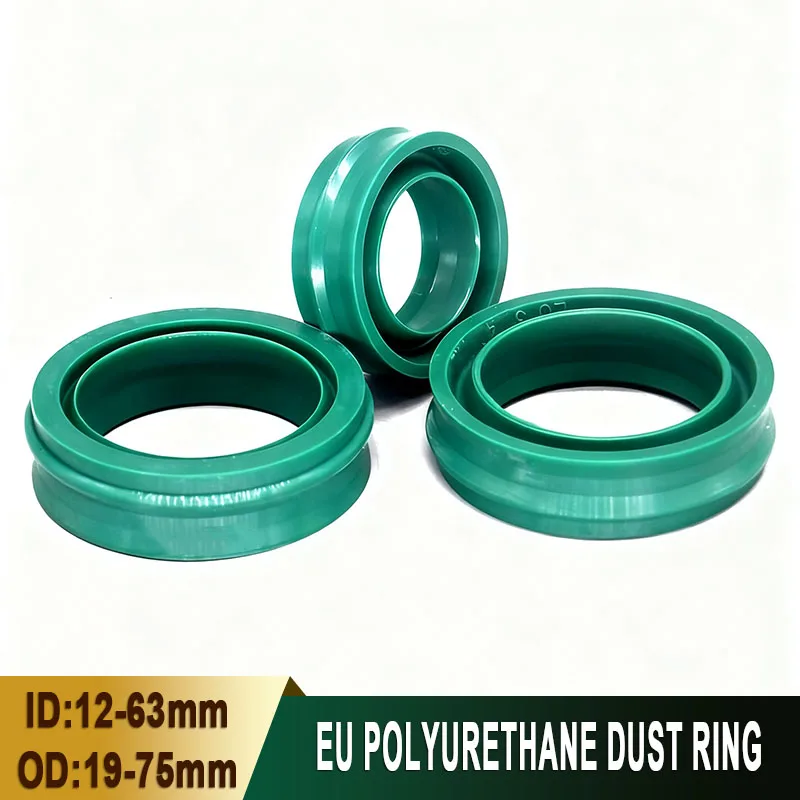 1-15Pcs EU Type 12/14/16/18/20/22/25/30/32/36/40/45/50/60*19/20-75*10/10.7/11.2/12.2/13mm PU Dust Seal Ring for Cylinder Rod