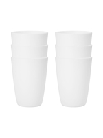 2/4/6pcs Plastic material white reusable cup, suitable for home kitchen dormitory milk juice cup drinking cup mouthwash cup