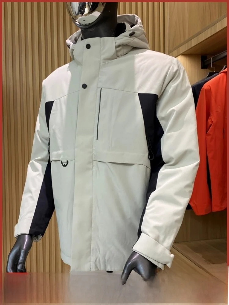 

Tee-Proof Bla Tech! Heat Retention Warmth! 90 down Filling! Winter Men's Casual Hooded down Jaet Trendy