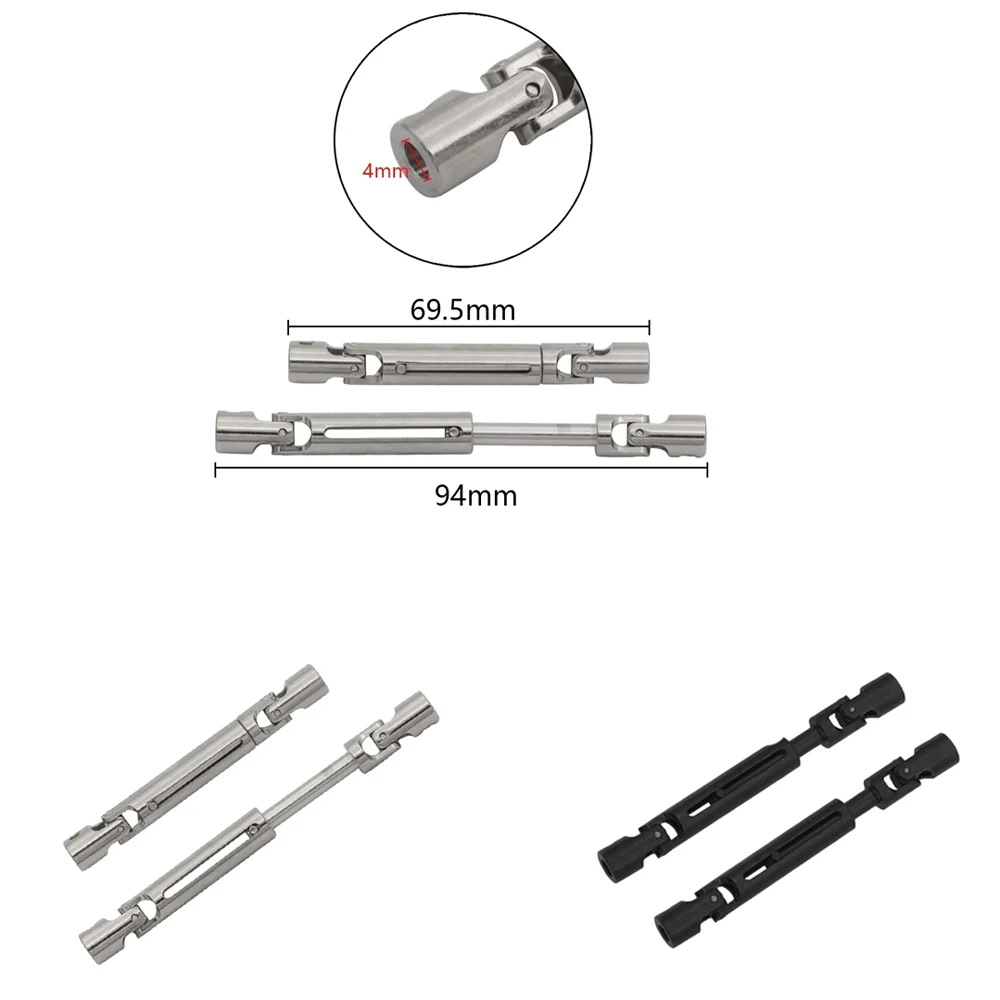 MN78 MN82 LC79 Metal CVD Drive Shaft - 3mm to 4mm Shaft Sleeve Adapter - 1/12 RC Car Upgrade Parts