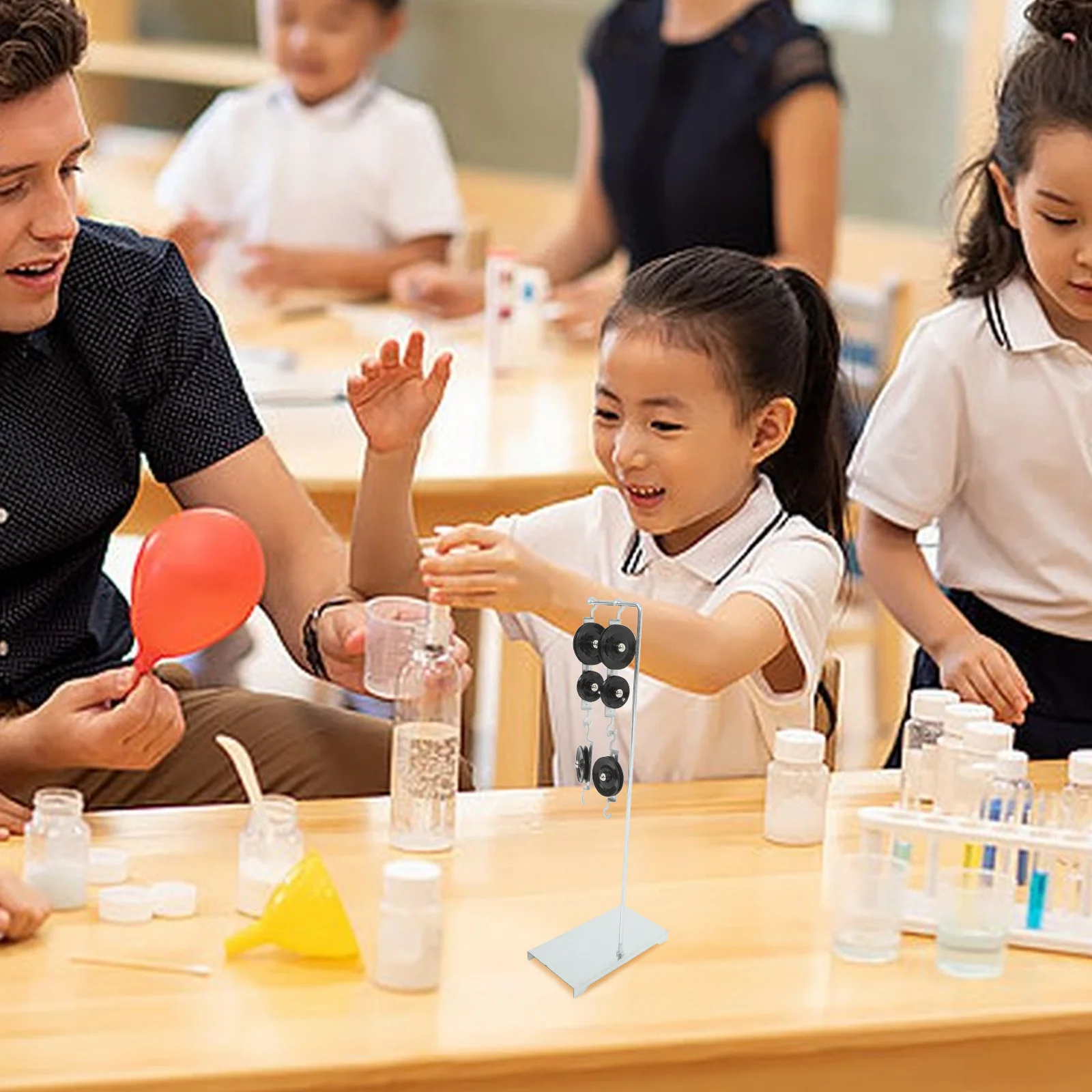 

Pulley Block Science Experiment Kit for Physics Lab Mechanical Demonstration Classroom Educational Use Physics Experiment Set