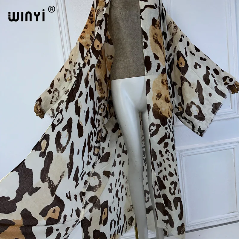 WINYI Kimono African Women Summer boho Print Cardigan Female Blouse Loose abaya Casual beach Cover Up boho dress party kaftan