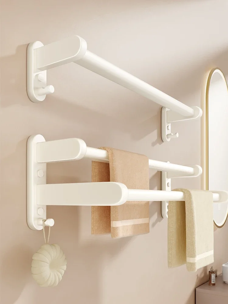 Towel rack, bathroom, non perforated bathroom, towel rod, bathroom