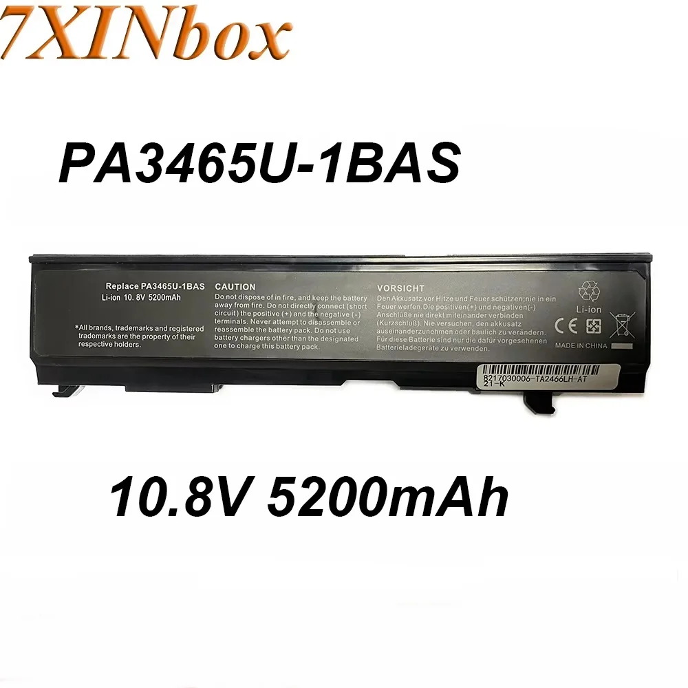 7XINbox PA3465U-1BAS PA3465U 10.8V 5200mAh Laptop Battery For Toshiba Satellite A100 A105 A110 A135 M105 M55 M70 Pro A100 Series