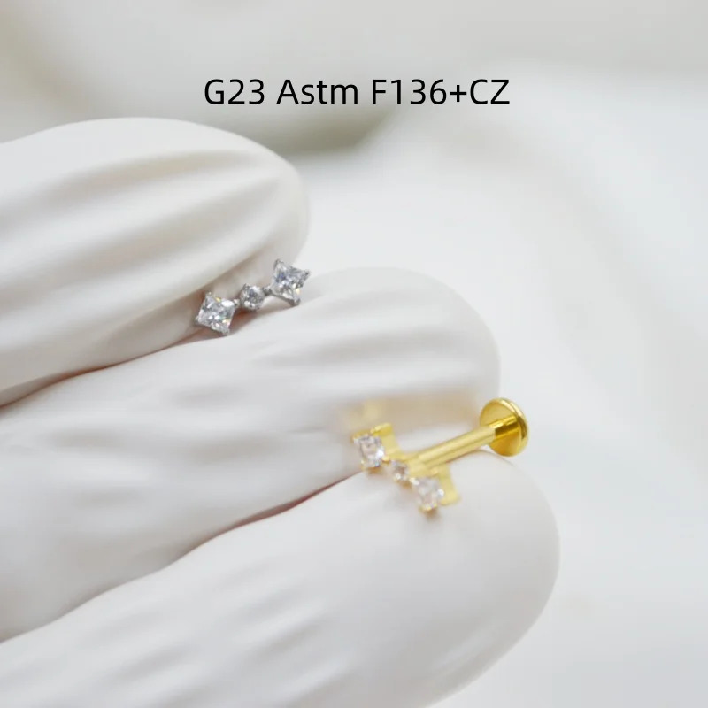

10 шт. украшений для тела, 16G, титан G23 ASTM F136, пирсинг-штанги для губ, лабретов, ушей, хеликса, трагуса, рука, новинка
