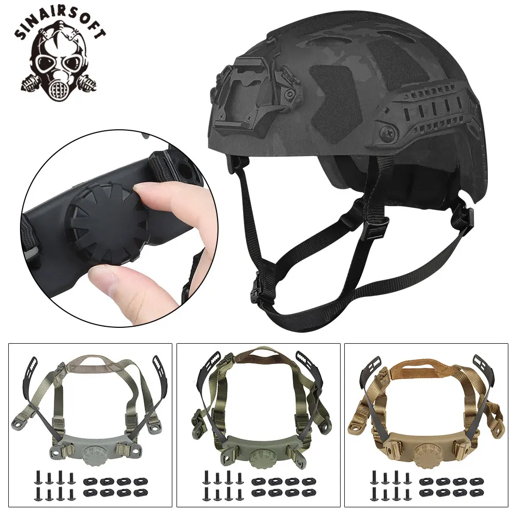 Helmet Inner Suspension System Shooting Hunting CS Helmets Adjustable Head Lock Strap Accessories For FAST SF HIGH CUT HELMET