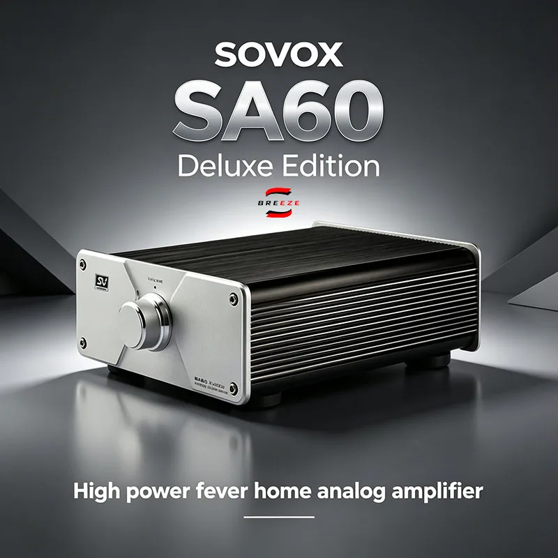BREEZE New-Sowei SA60 Power Amplifier Home 2.0 Fever HiFi Analog Bluetooth Power Amplifier High Power Post-Level High Fidelity