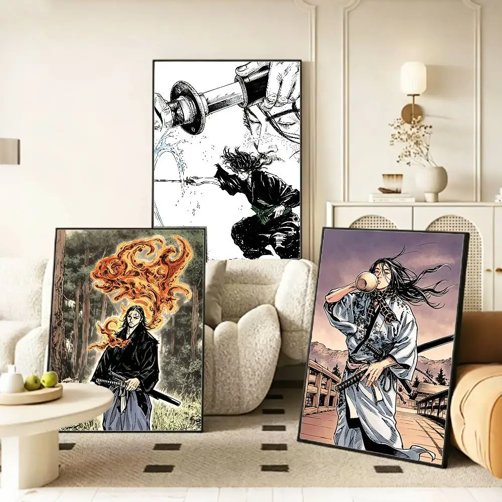 COOL Vagabond S-Samurai Poster HD Self Adhesive Waterproof Wall Art Ideal for Home Office Dorm