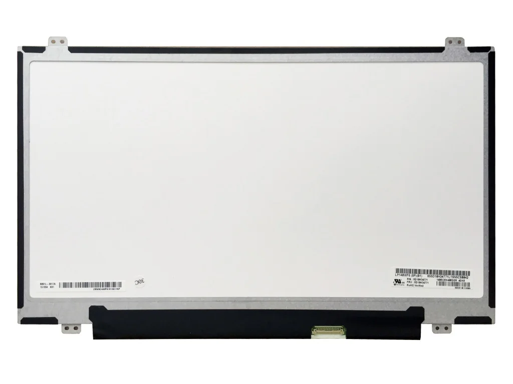 14 Inch Laptop LCD Screen LP140WF6 SPB1 For Lenovo ThinkPad T460 T470 T480 E465 Matrix Panel Replacement FHD 30 Pins Non-Touch