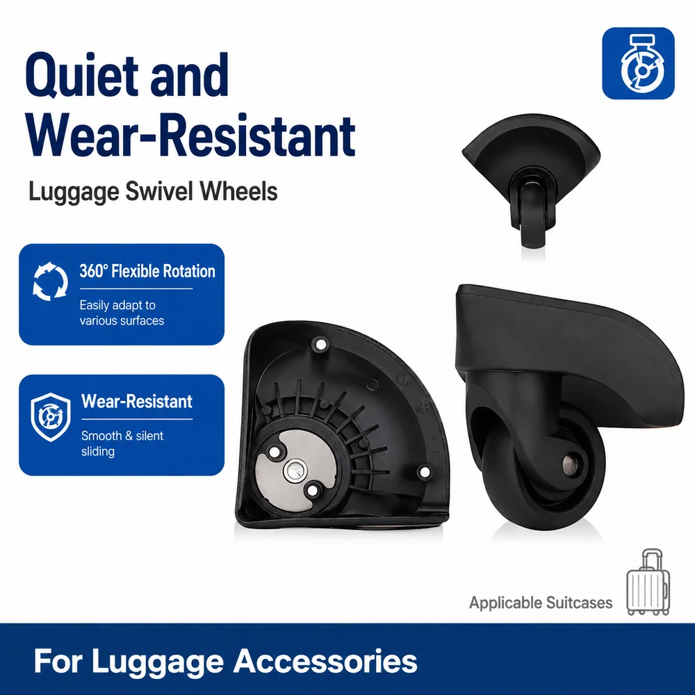 Universal Luggage Wheels For American Tourister ZD-255 D100 360° Swivel Caster Smooth Rolling Noise Reduction Replacement Roller