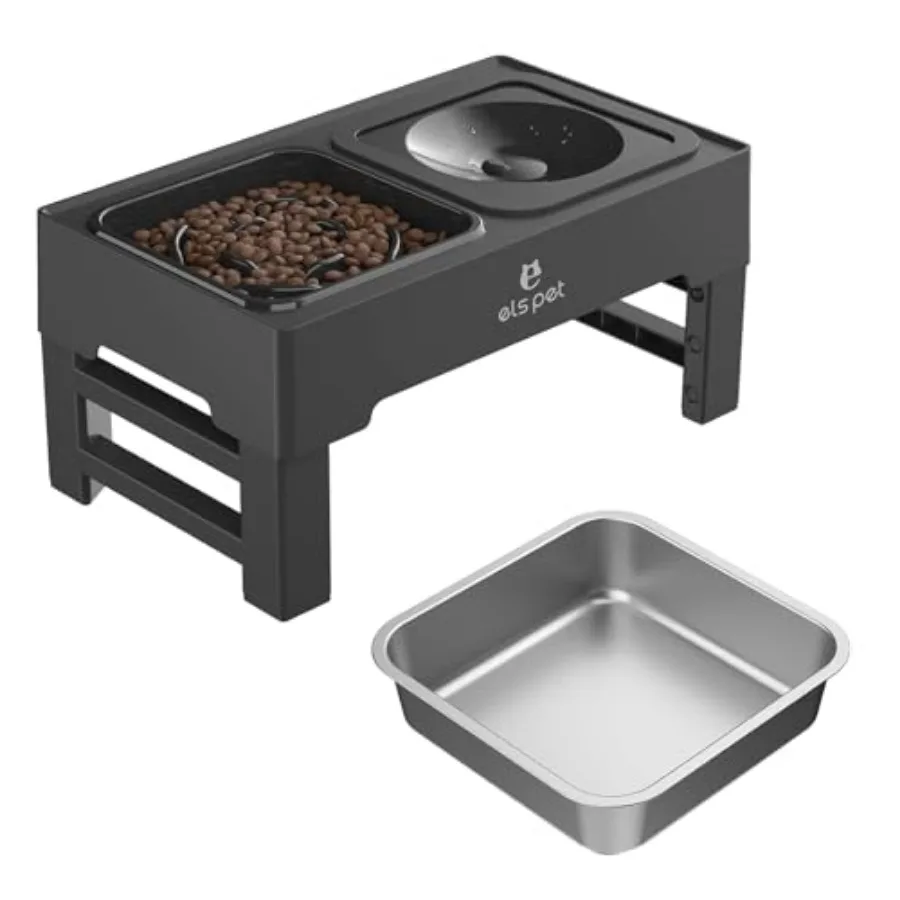 

Elevated Dog Bowls Slow Feeder Dog Bowl Dog Bowl Stand for Small Medium Large Dogs Cats and Pets Plastic and Stainless Steel Do